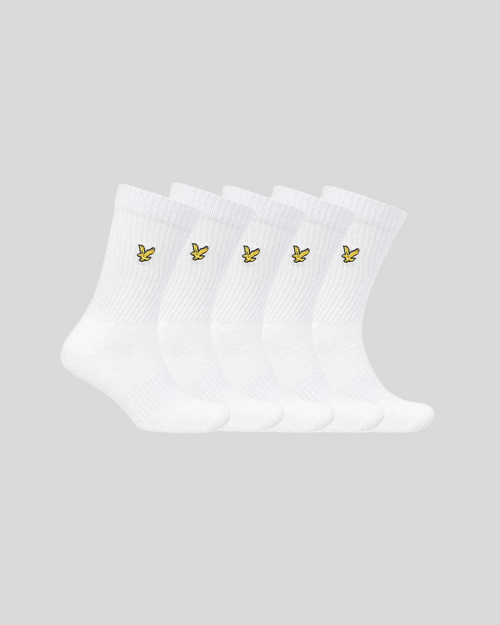 Lyle & Scott Mens Camdyn Socks | 5 Pack | White