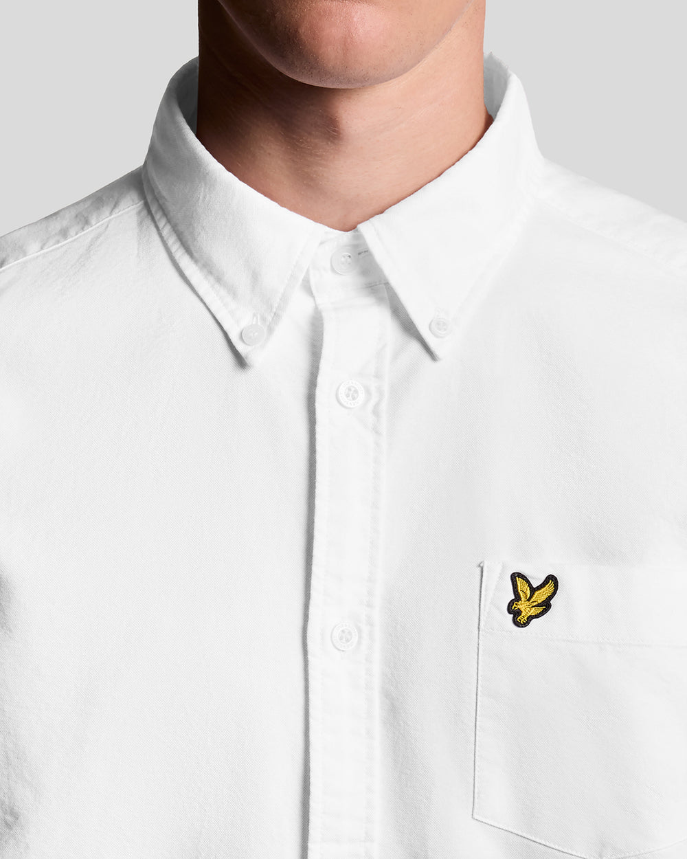 Lyle & Scott Mens Cotton Button Down Oxford Shirt | White