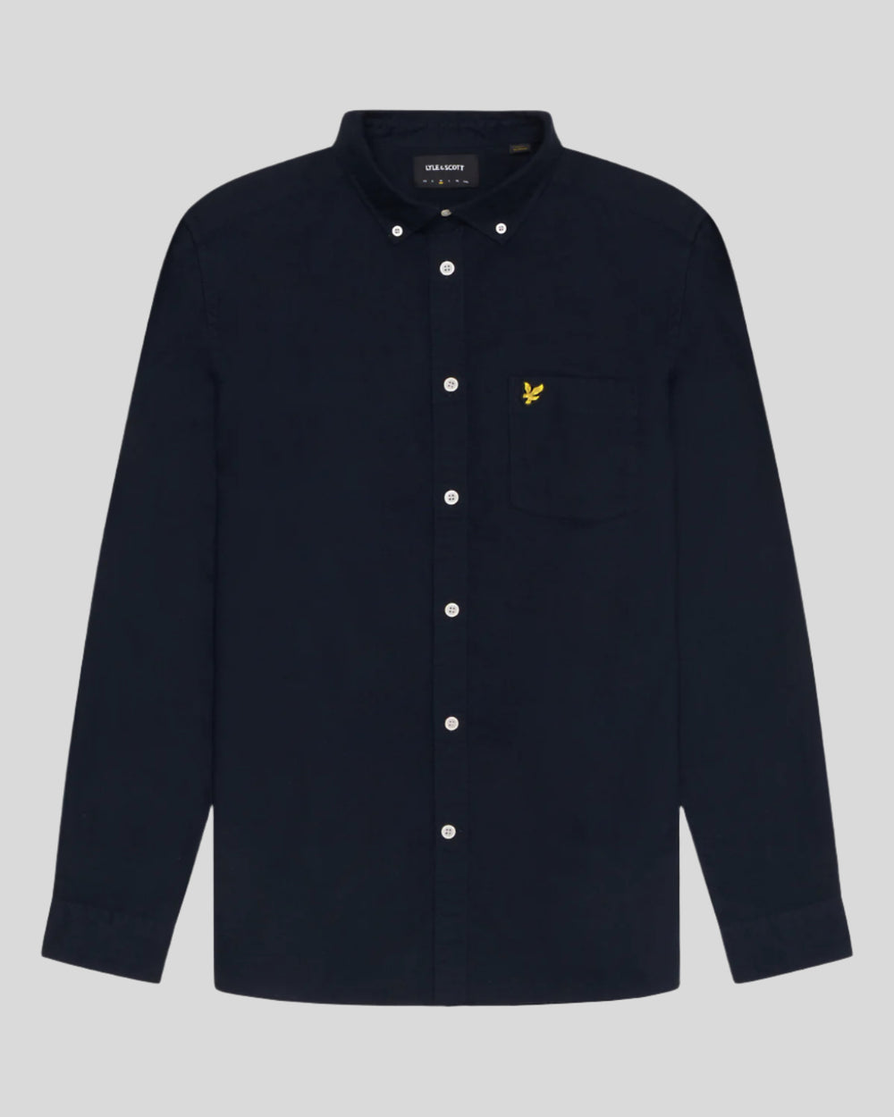 Lyle & Scott Mens Cotton Button Down Oxford Shirt | Dark Navy