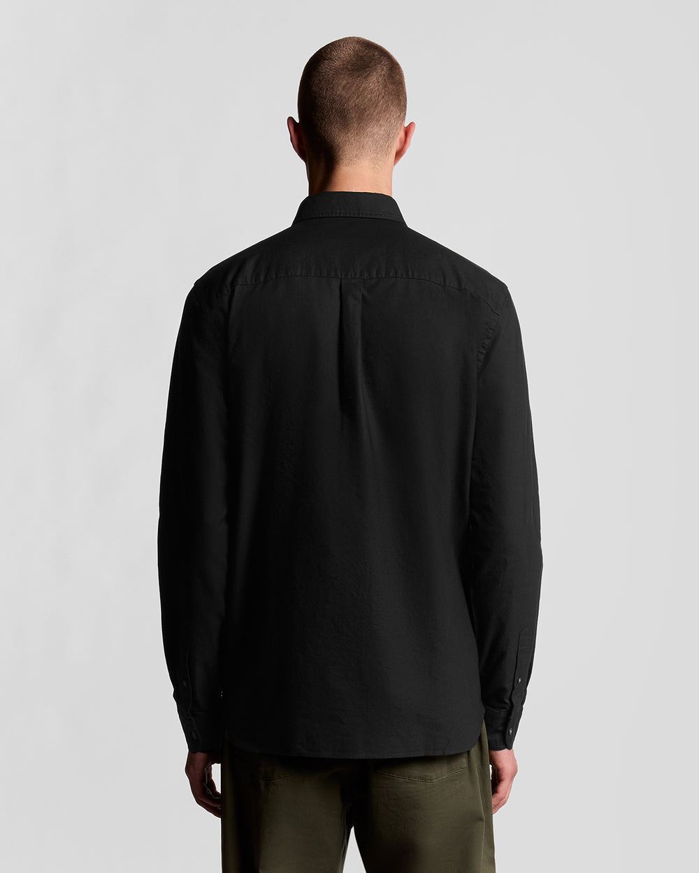 Lyle & Scott Mens Cotton Button Down Oxford Shirt | Jet Black
