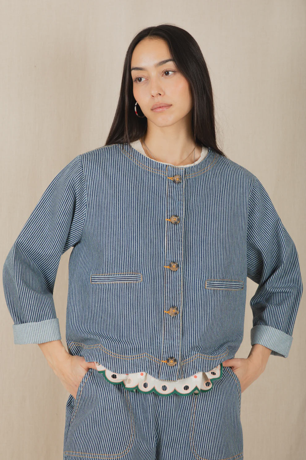 BONTE Marie Jacket in Ticking