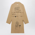 Embroidered Trench Scribble