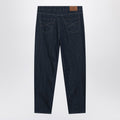 Slim-fit jeans with pleats in blue denim