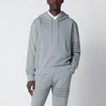 Grey cotton hooded sweatshirt