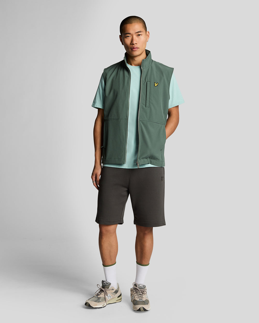 Lyle & Scott Mens Superfine Cotton Sweat Shorts | Gunmetal