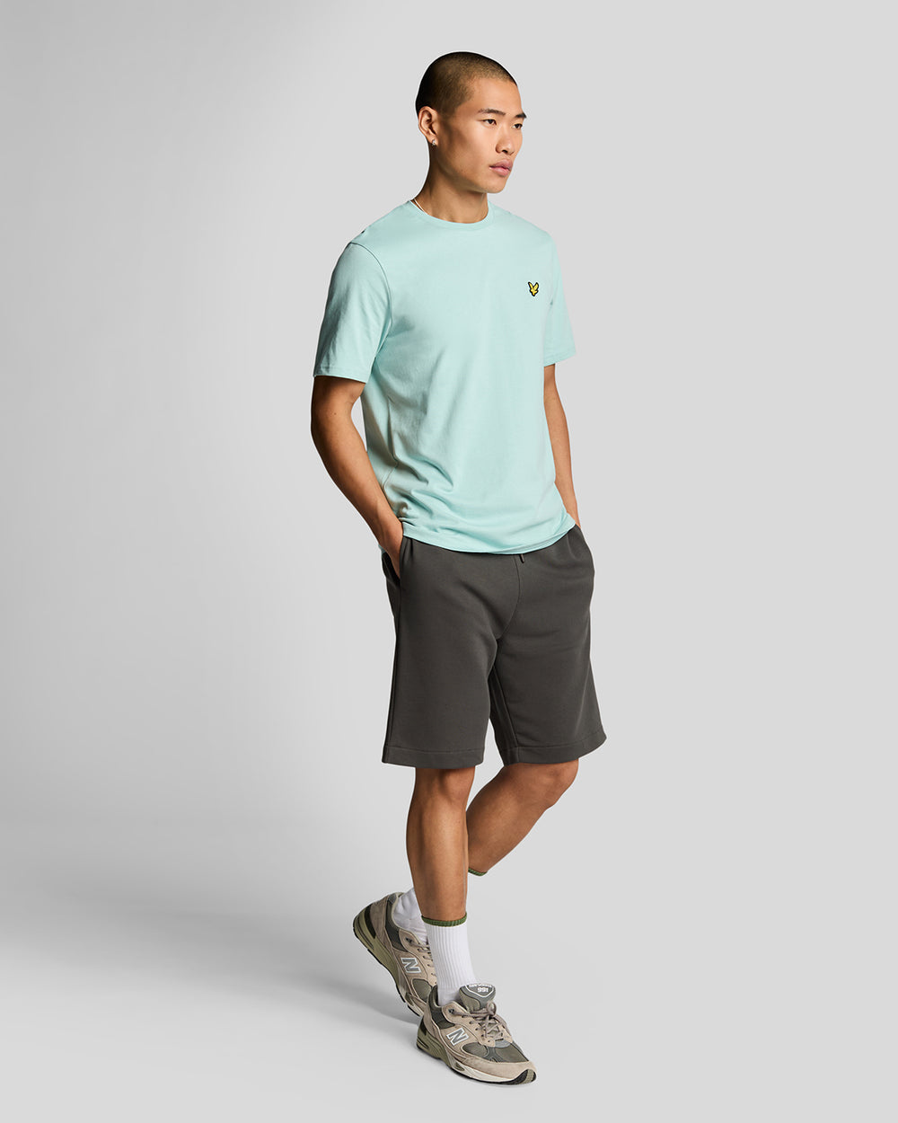 Lyle & Scott Mens Superfine Cotton Sweat Shorts | Gunmetal