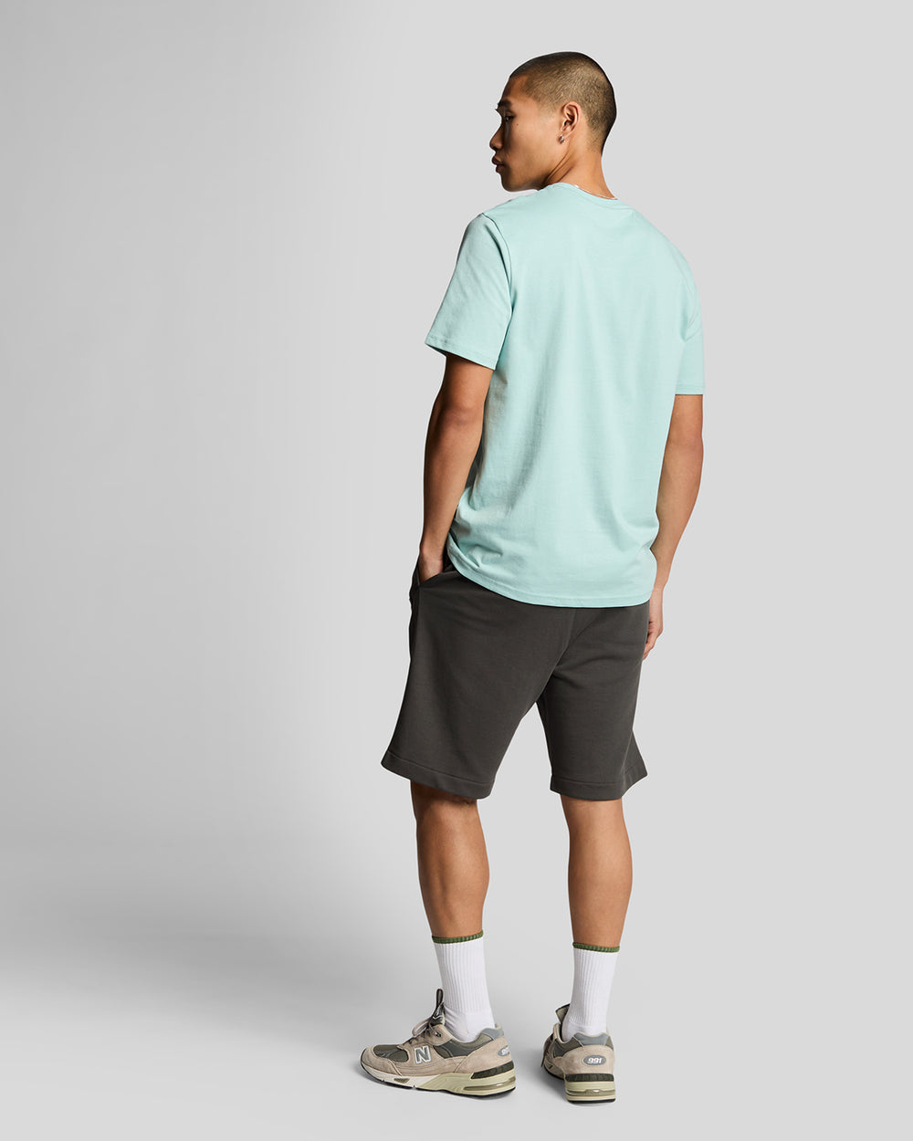 Lyle & Scott Mens Superfine Cotton Sweat Shorts | Gunmetal