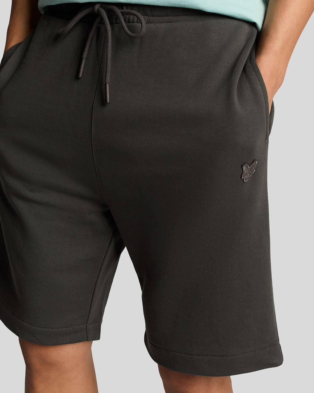 Lyle & Scott Mens Superfine Cotton Sweat Shorts | Gunmetal