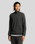 Lyle & Scott Mens Superfine Cotton Quarter Zip Sweatshirt | Gunmetal