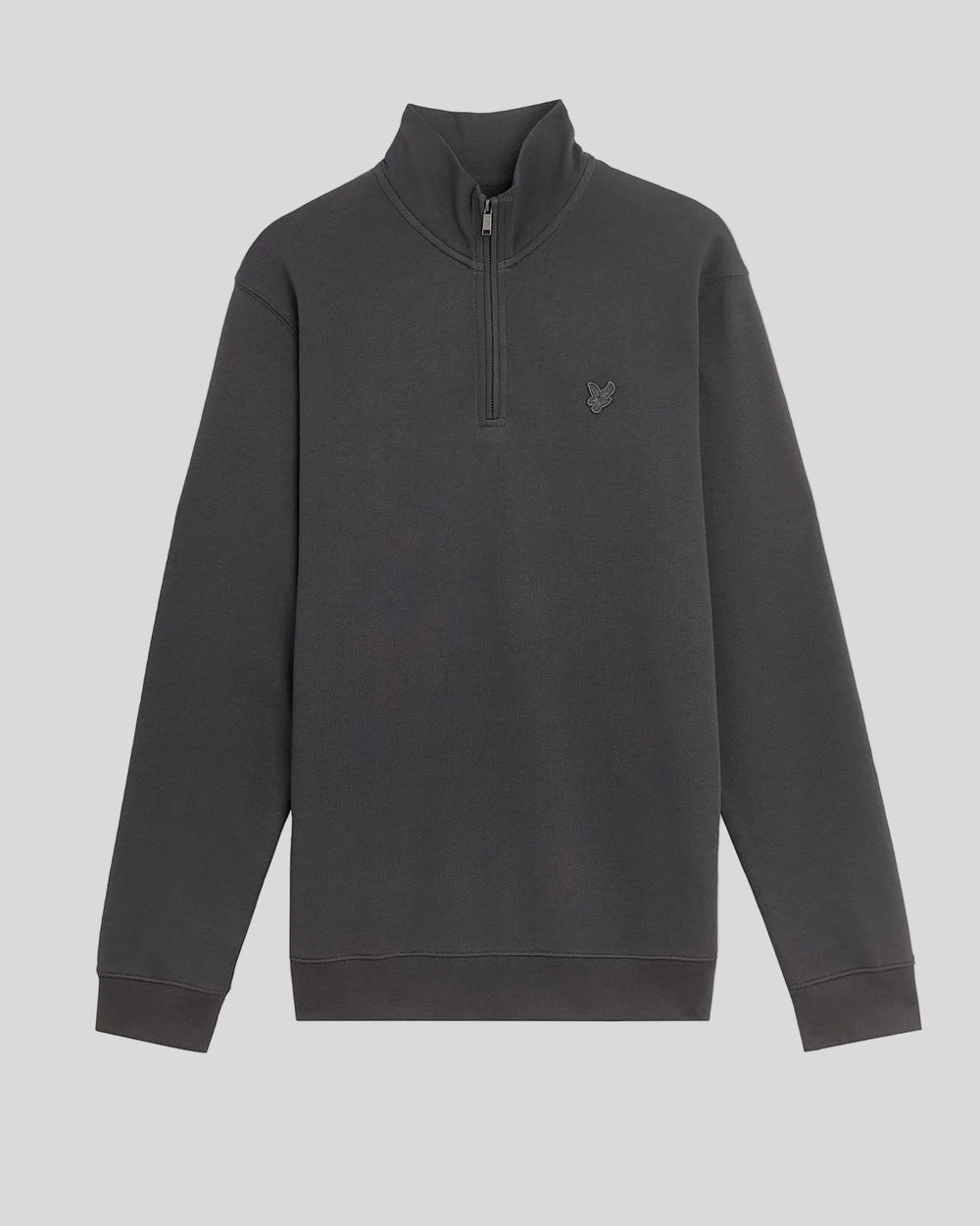 Lyle & Scott Mens Superfine Cotton Quarter Zip Sweatshirt | Gunmetal