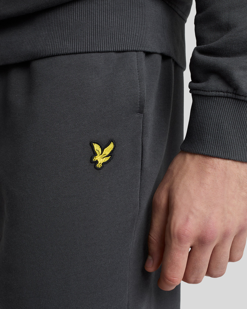 Lyle & Scott Mens Cotton Sweat Shorts | Gunmetal