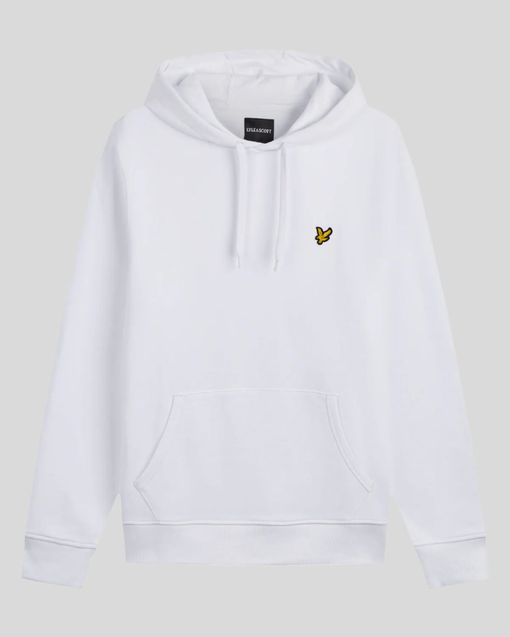 Lyle & Scott Mens Loopback Cotton Hoodie | White