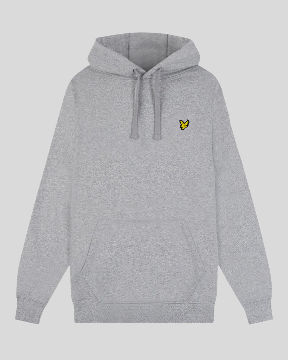 Lyle & Scott Mens Loopback Cotton Hoodie | Mid Grey Marl