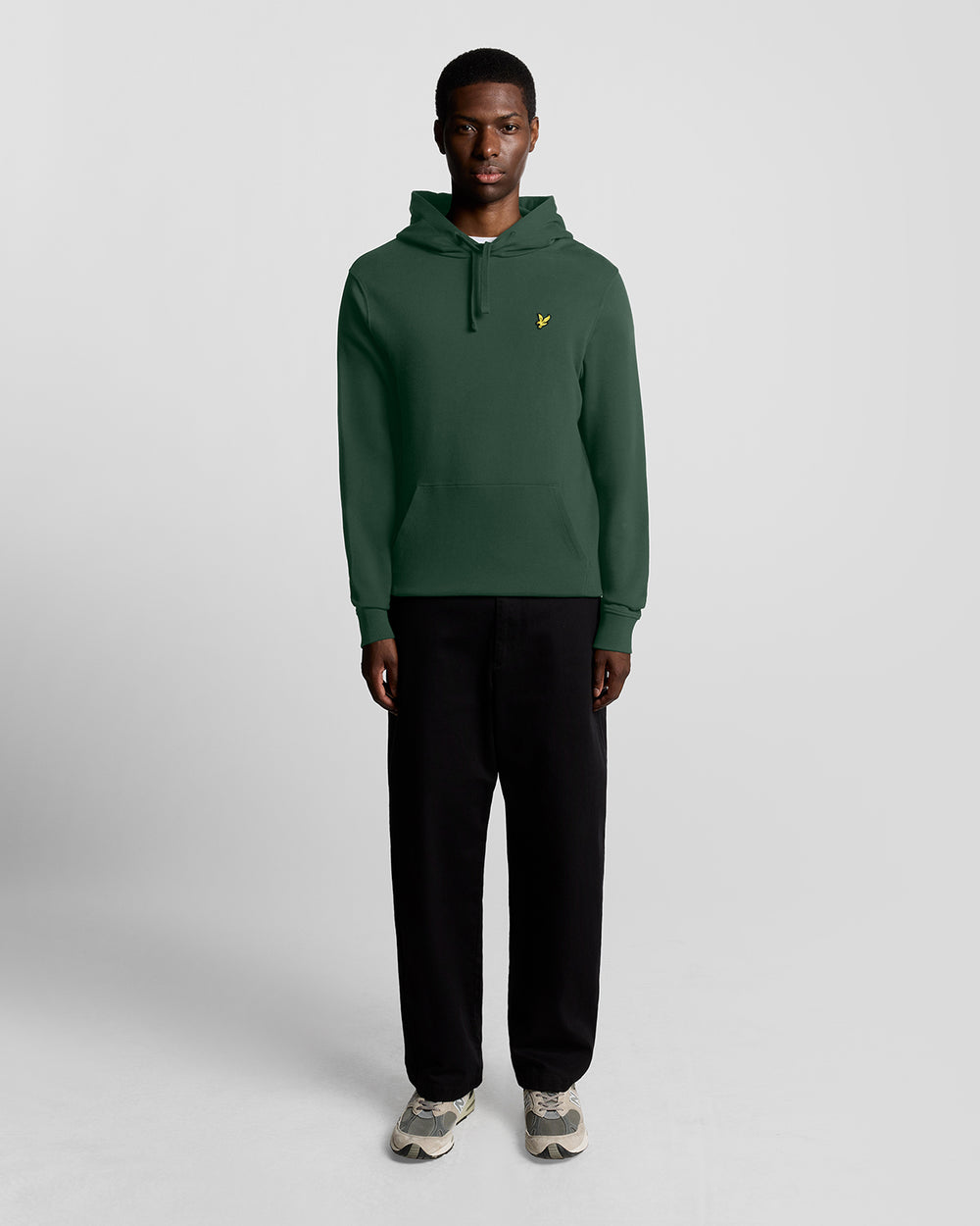 Lyle & Scott Mens Loopback Cotton Hoodie | Dark Green