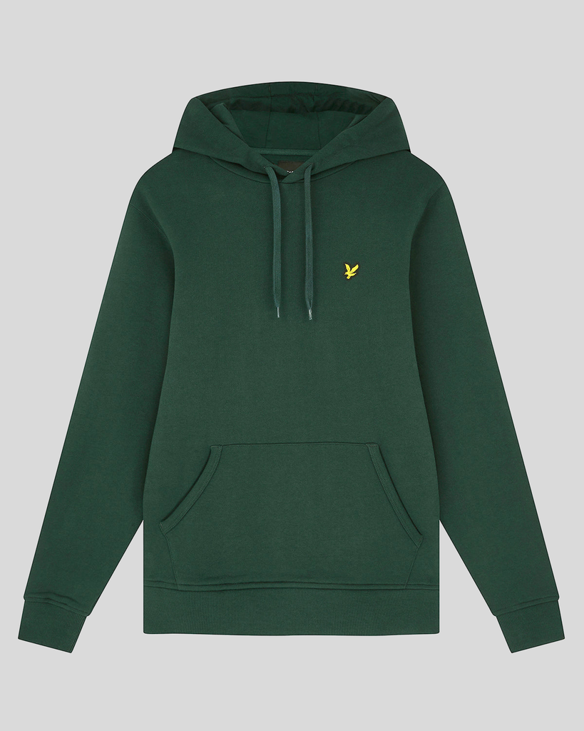 Lyle & Scott Mens Loopback Cotton Hoodie | Dark Green
