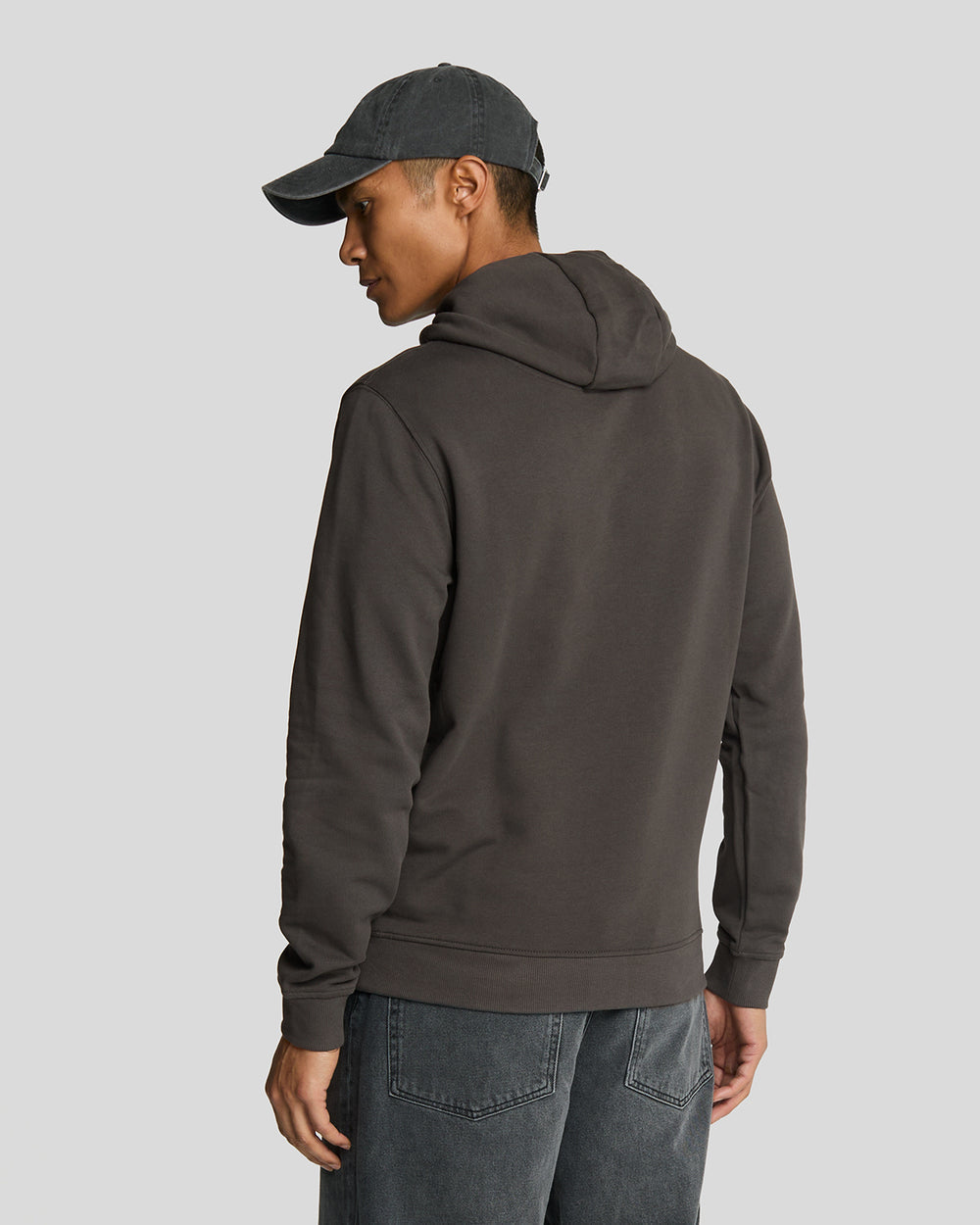 Lyle & Scott Mens Loopback Cotton Hoodie | Gunmetal