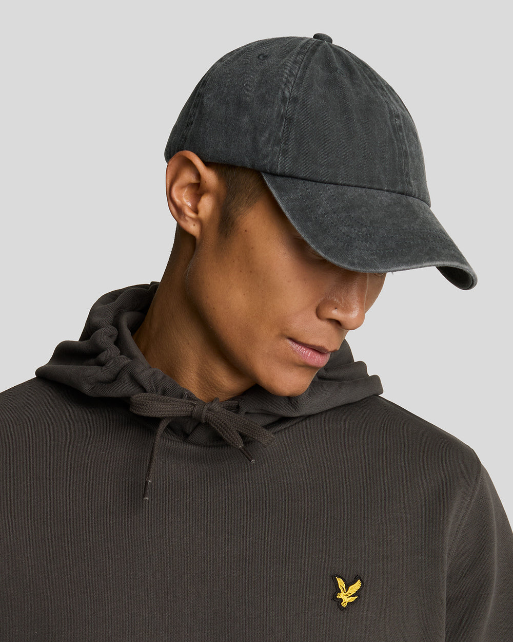 Lyle & Scott Mens Loopback Cotton Hoodie | Gunmetal
