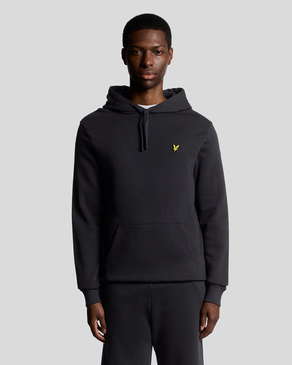 Lyle & Scott Mens Loopback Cotton Hoodie | Dark Navy