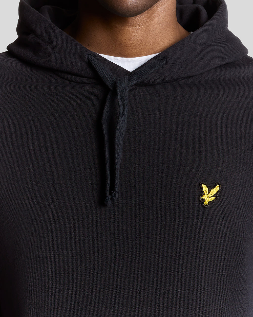 Lyle & Scott Mens Loopback Cotton Hoodie | Dark Navy