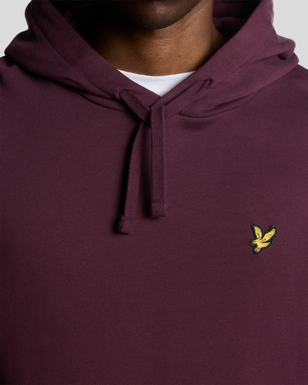 Lyle & Scott Mens Loopback Cotton Hoodie | Burgundy