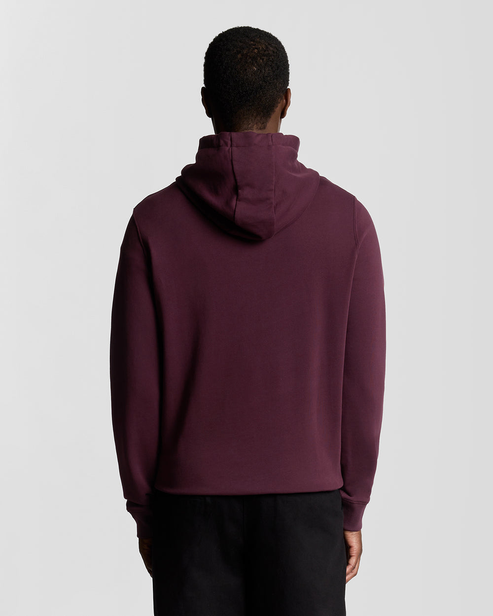 Lyle & Scott Mens Loopback Cotton Hoodie | Burgundy