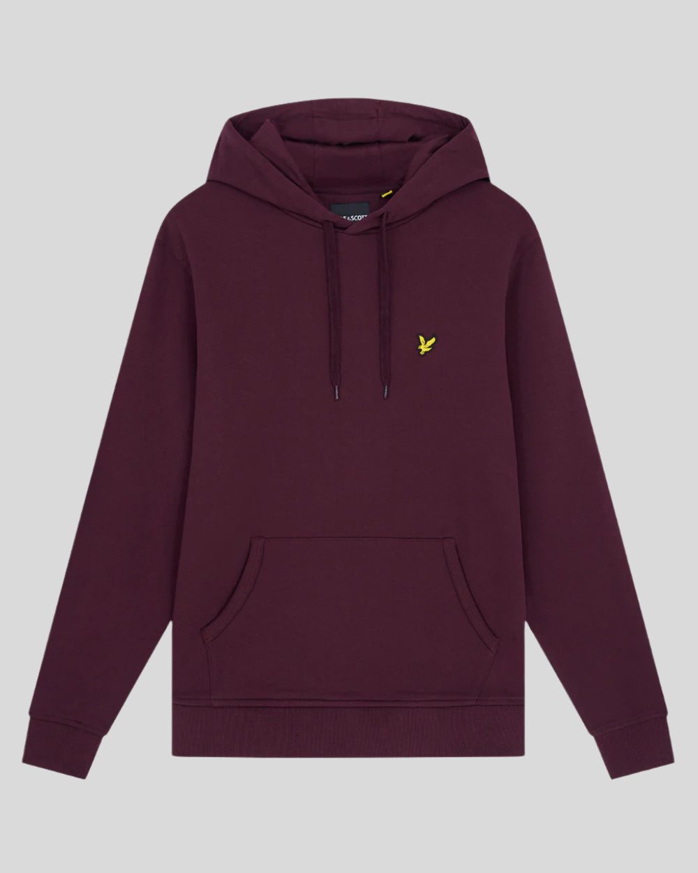 Lyle & Scott Mens Loopback Cotton Hoodie | Burgundy