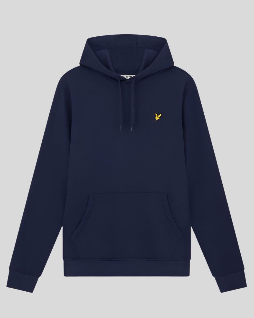 Lyle & Scott Mens Loopback Cotton Hoodie | Navy