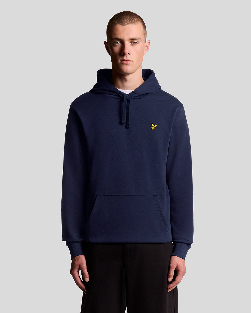Lyle & Scott Mens Loopback Cotton Hoodie | Navy