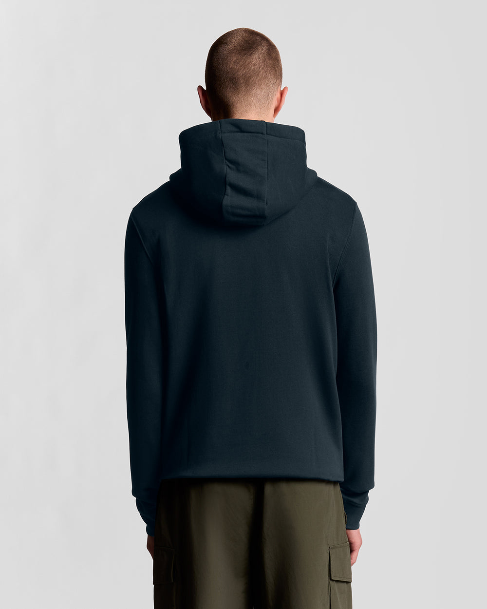 Lyle & Scott Mens Loopback Cotton Full Zip Hoodie | Dark Navy
