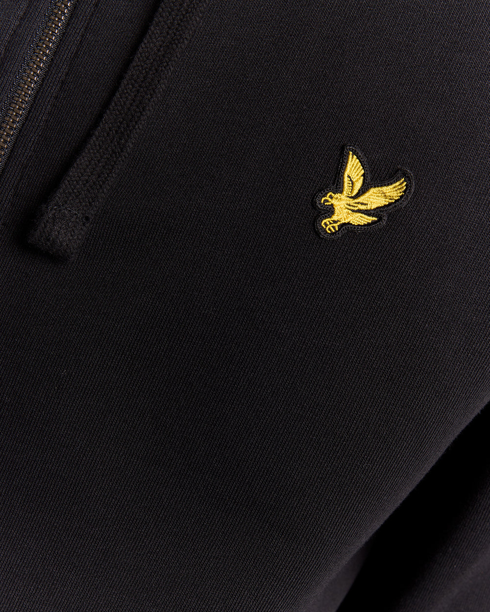 Lyle & Scott Mens Loopback Cotton Full Zip Hoodie | Jet Black