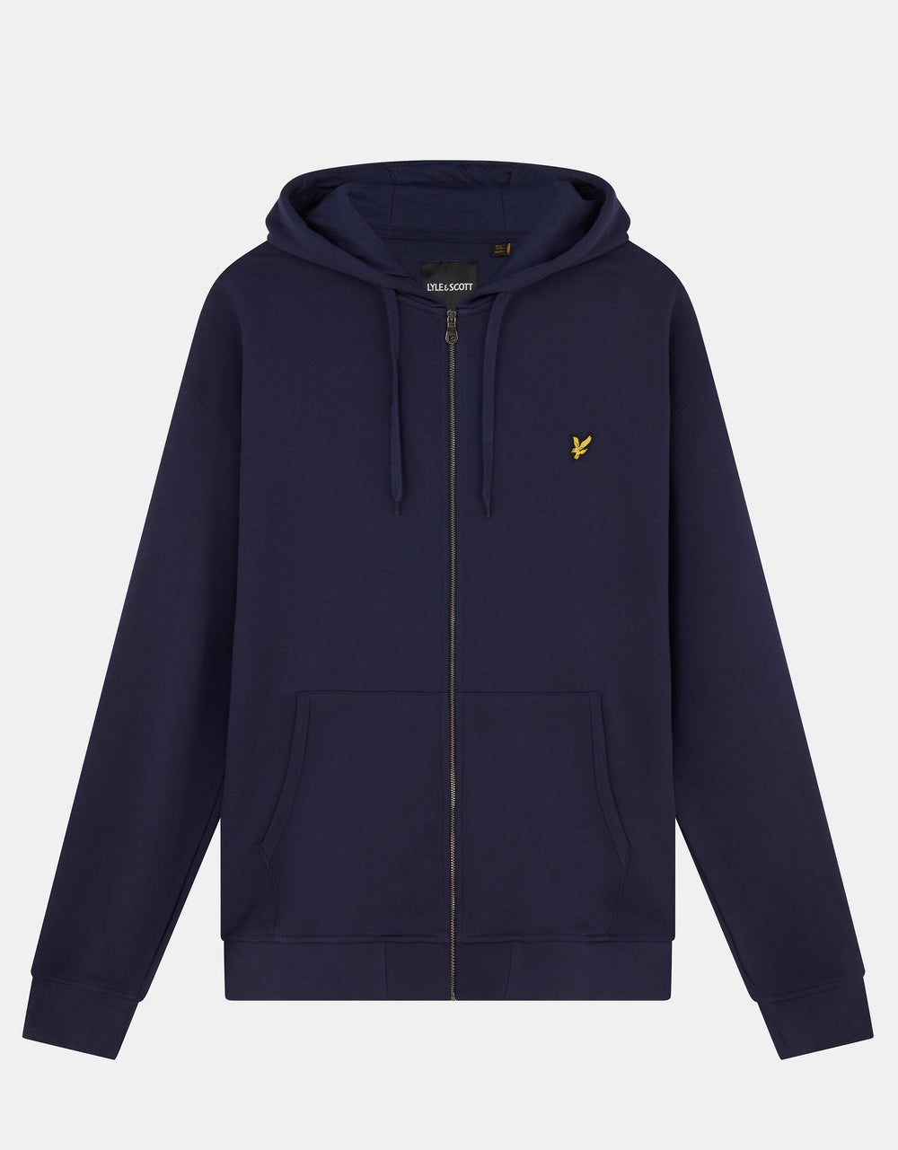 Lyle & Scott Mens Loopback Cotton Full Zip Hoodie | Navy
