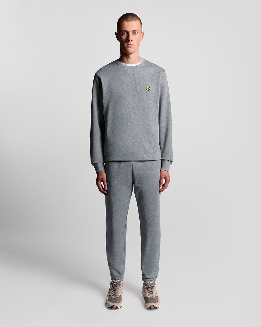 Lyle & Scott Mens Crew Neck Sweatshirt | Mid Grey Marl