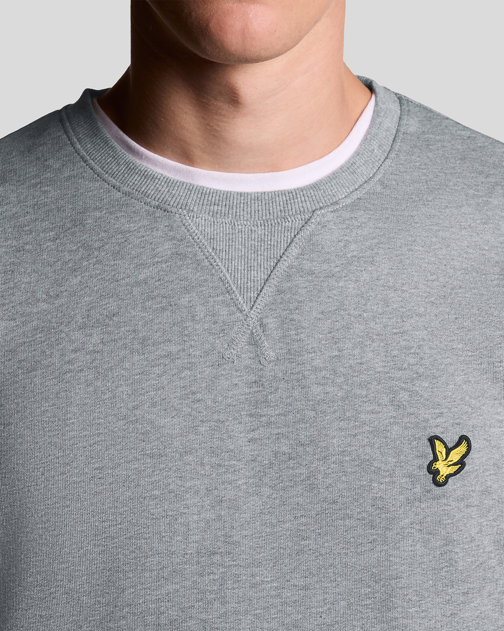 Lyle & Scott Mens Crew Neck Sweatshirt | Mid Grey Marl