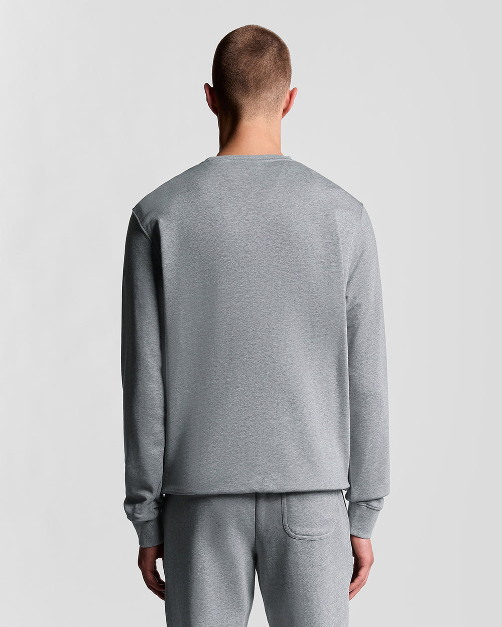 Lyle & Scott Mens Crew Neck Sweatshirt | Mid Grey Marl