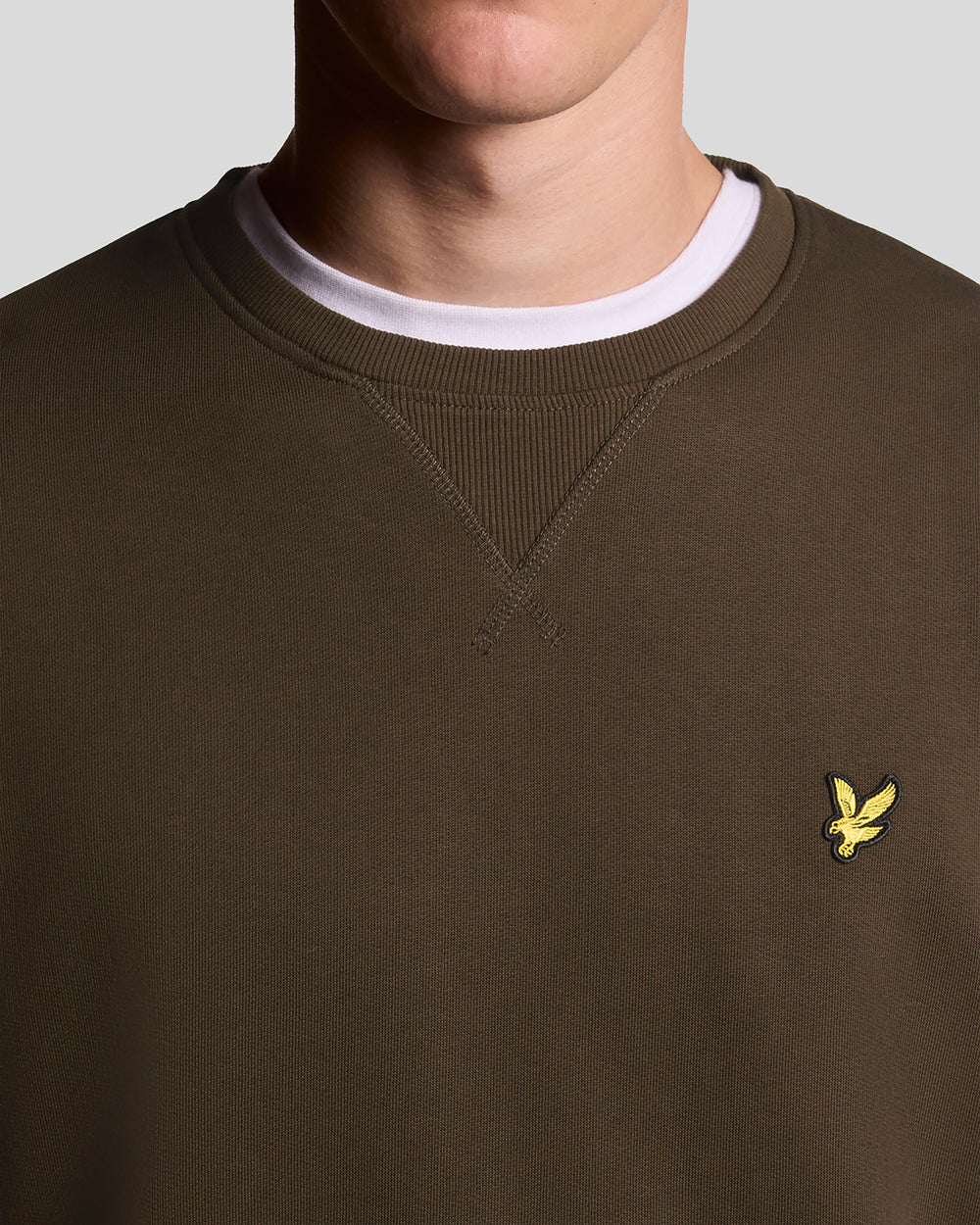 Lyle & Scott Mens Crew Neck Sweatshirt | Olive