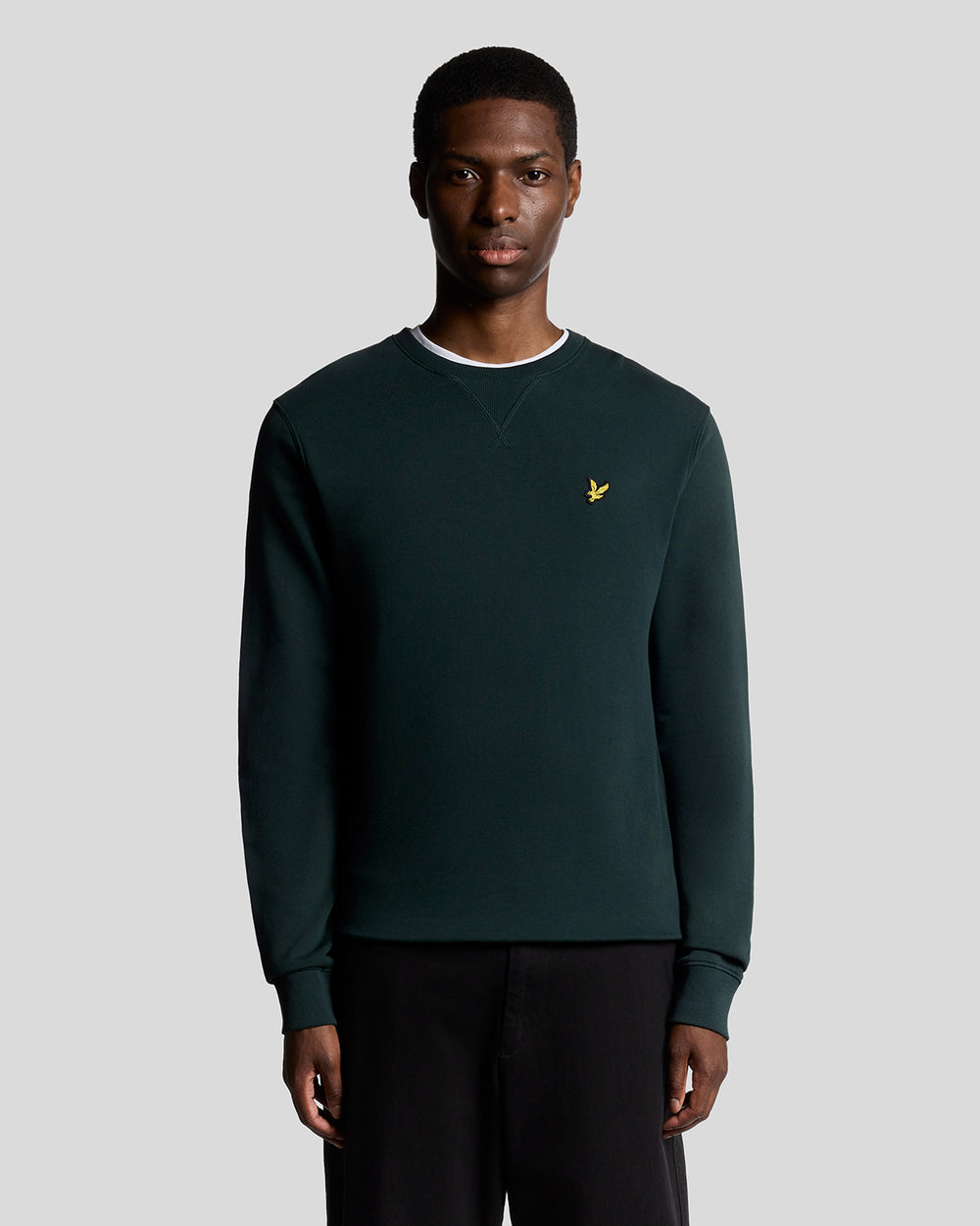Lyle & Scott Mens Crew Neck Sweatshirt | Dark Green