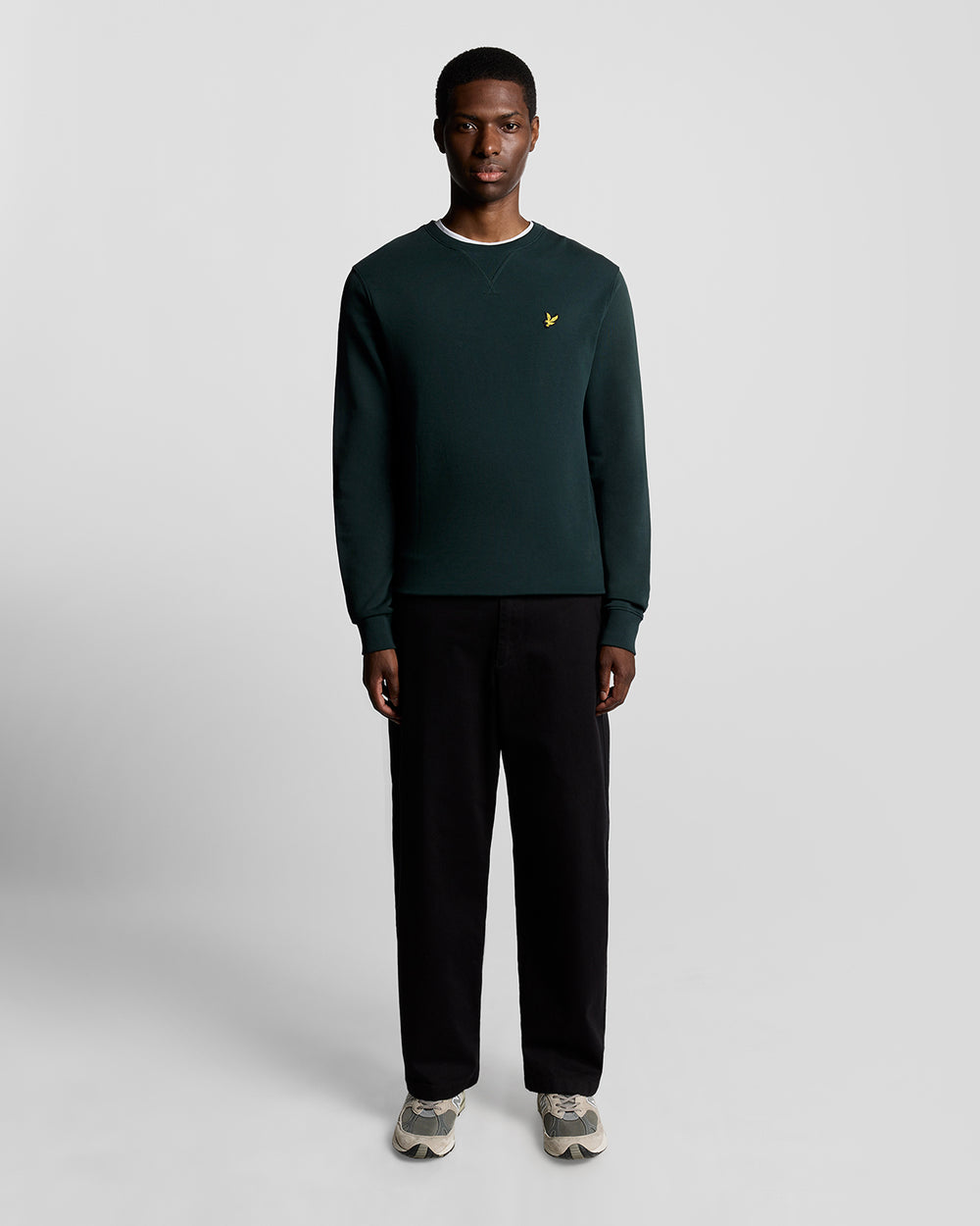 Lyle & Scott Mens Crew Neck Sweatshirt | Dark Green