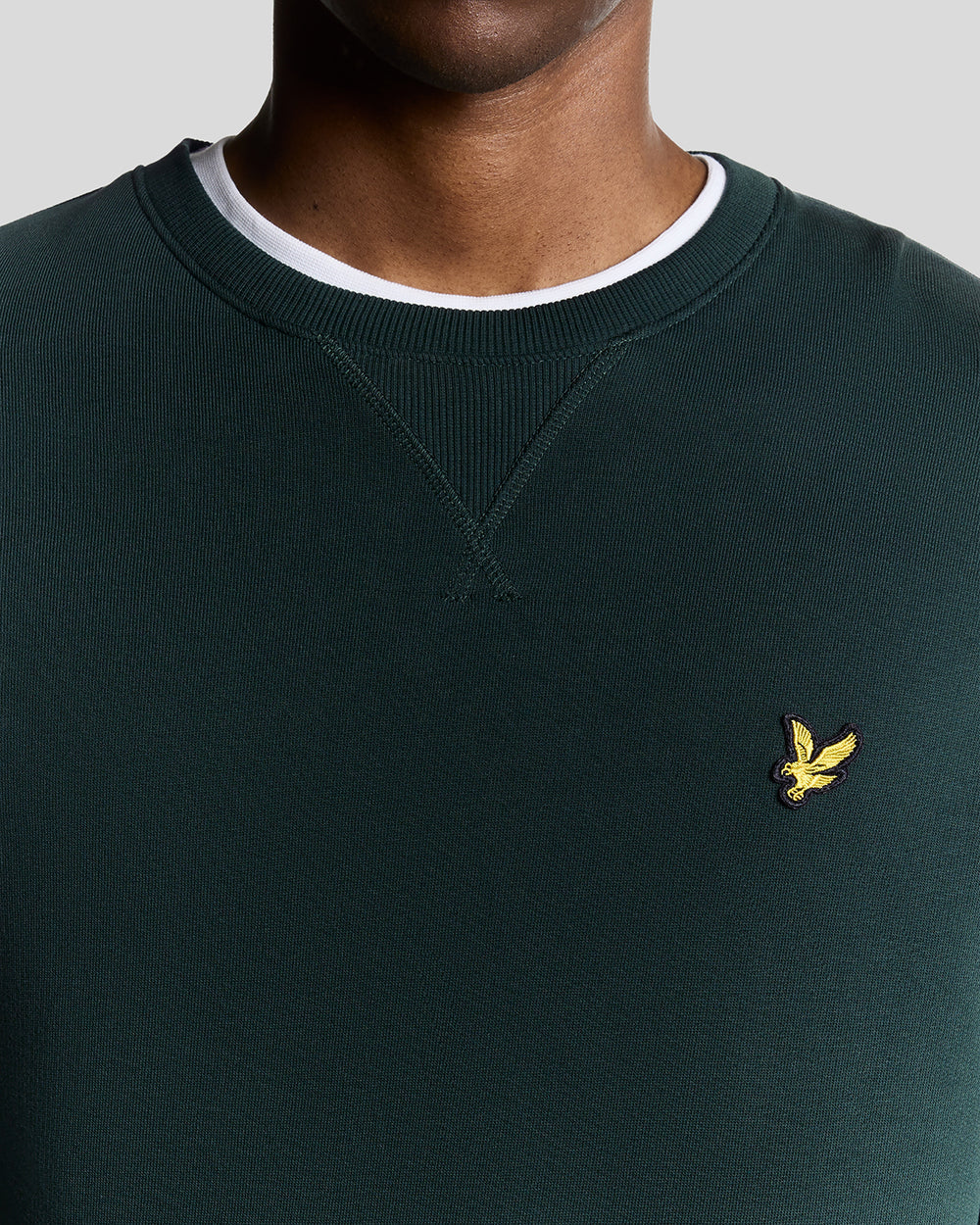 Lyle & Scott Mens Crew Neck Sweatshirt | Dark Green