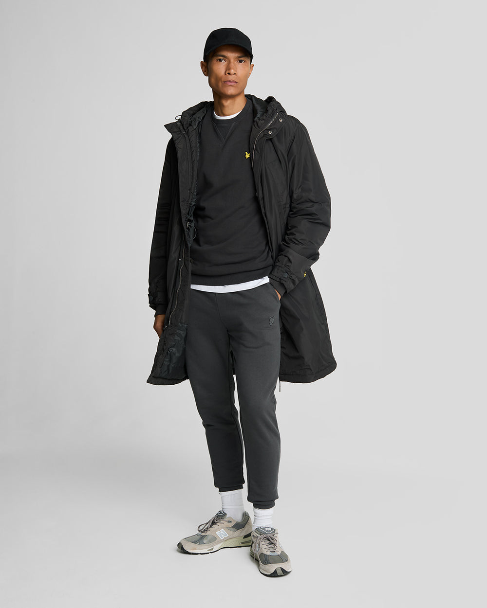 Lyle & Scott Mens Crew Neck Sweatshirt | Gunmetal