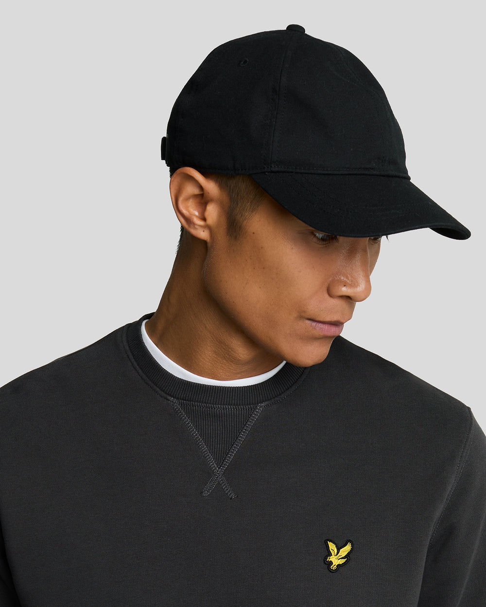 Lyle & Scott Mens Crew Neck Sweatshirt | Gunmetal
