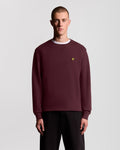 Lyle & Scott Mens Crew Neck Sweatshirt | Burgundy