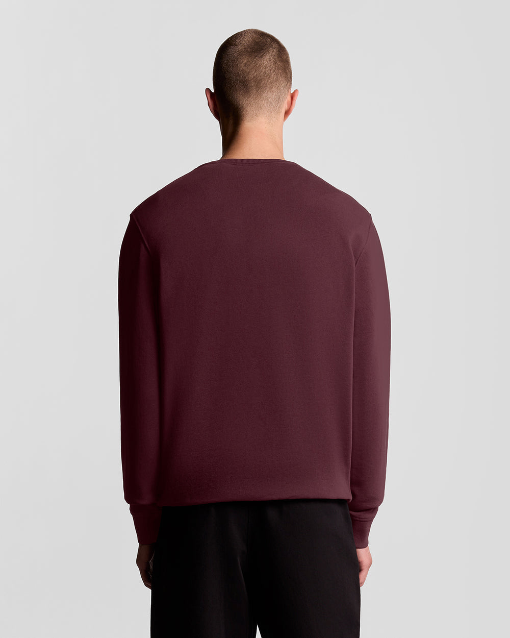 Lyle & Scott Mens Crew Neck Sweatshirt | Burgundy