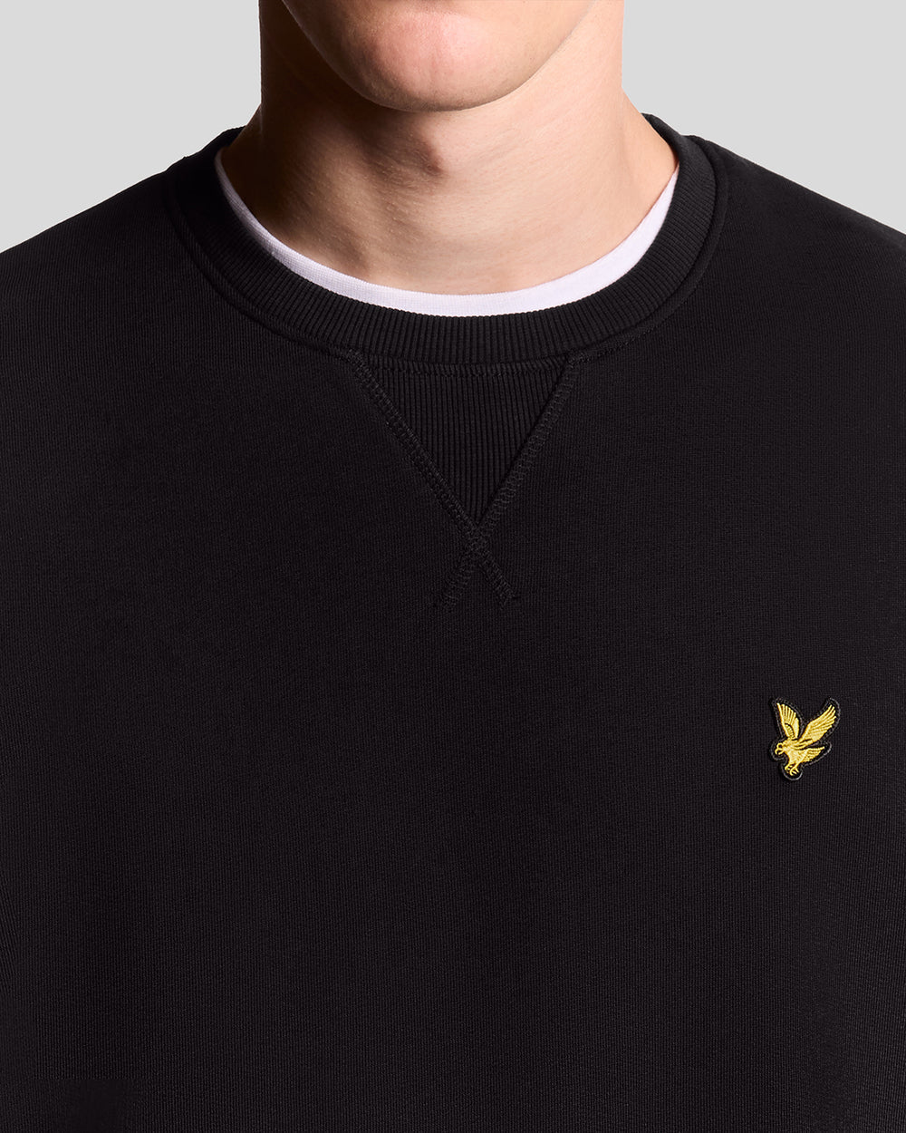 Lyle & Scott Mens Crew Neck Sweatshirt | Jet Black