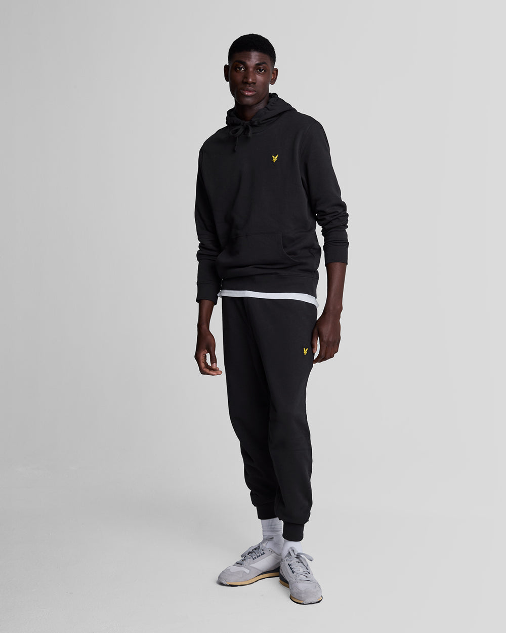 Lyle & Scott Mens Skinny Fit Cotton Joggers | Jet Black