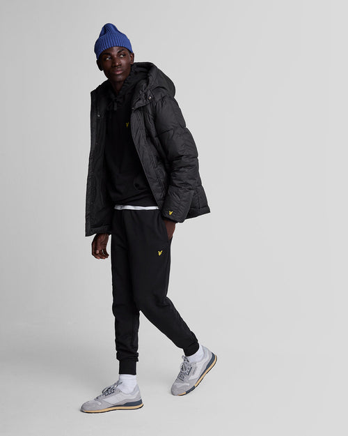 Lyle & Scott Mens Skinny Fit Cotton Joggers | Jet Black