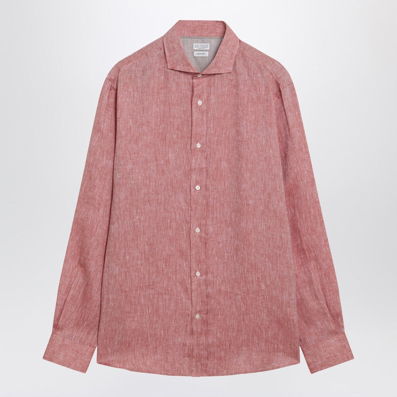 Orange linen shirt