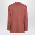 Peach double-breasted wool-blend jacket