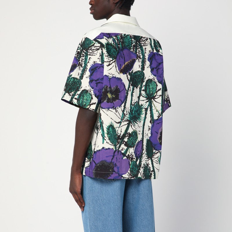 Highlife Bowling Shirt With Purple Print