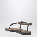 Suede thong sandals with Precious Straps
