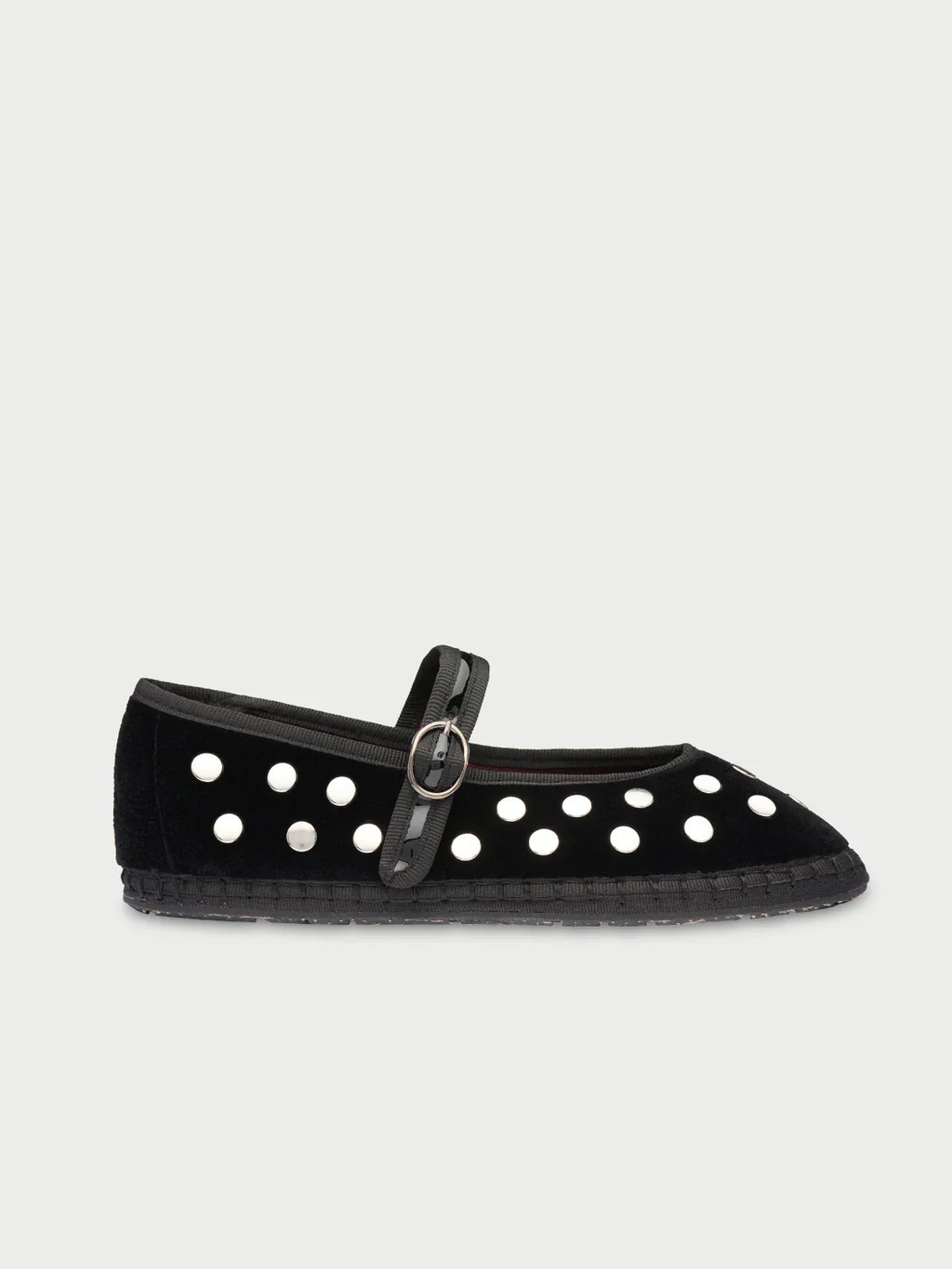 FLABELUS Mae Mary Jane in Black, Silver